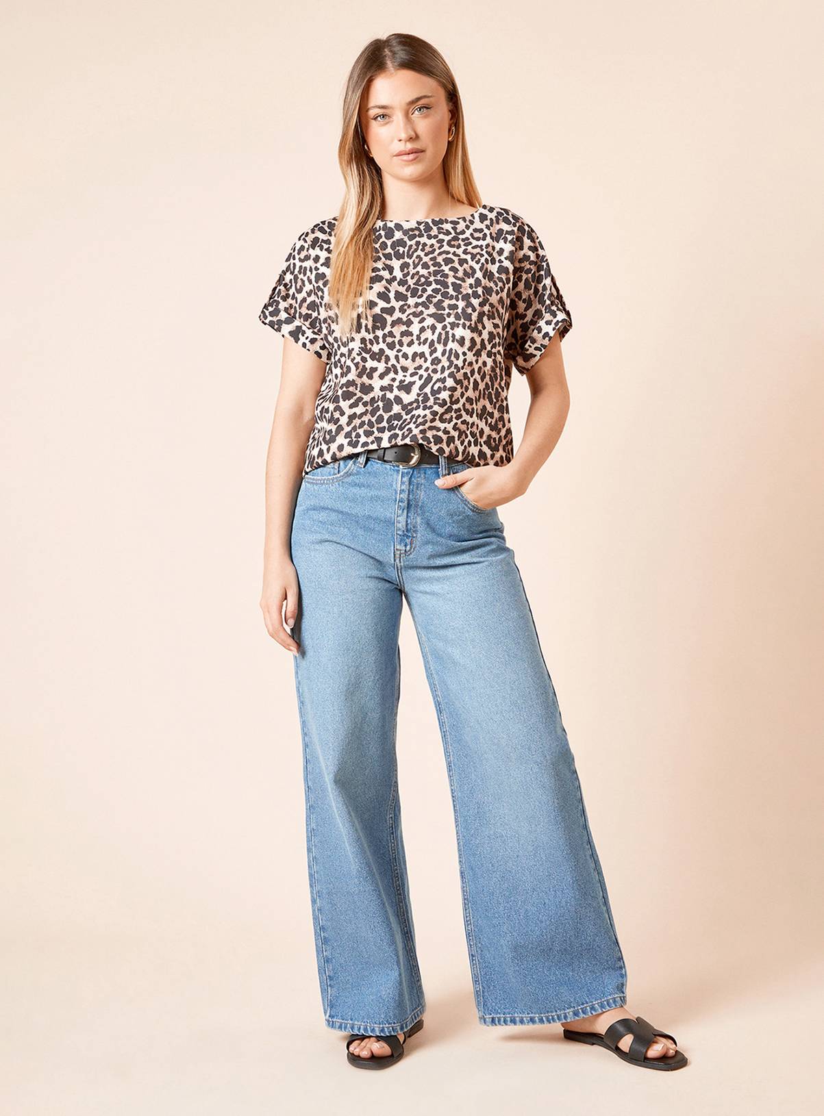 DOROTHY PERKINS Leopard Roll Sleeve Blouse 8 - Image 2